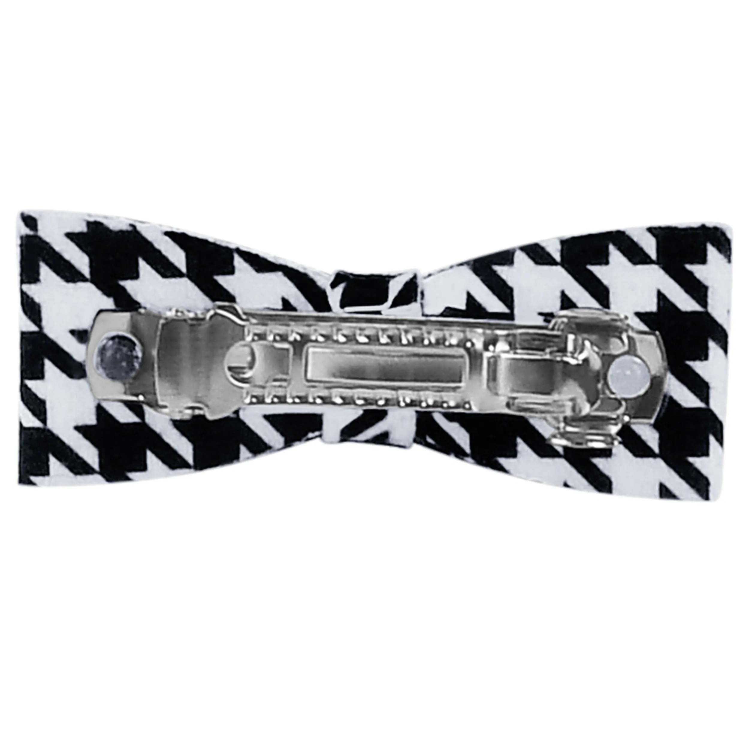 Houndstooth Plain Hair Bow