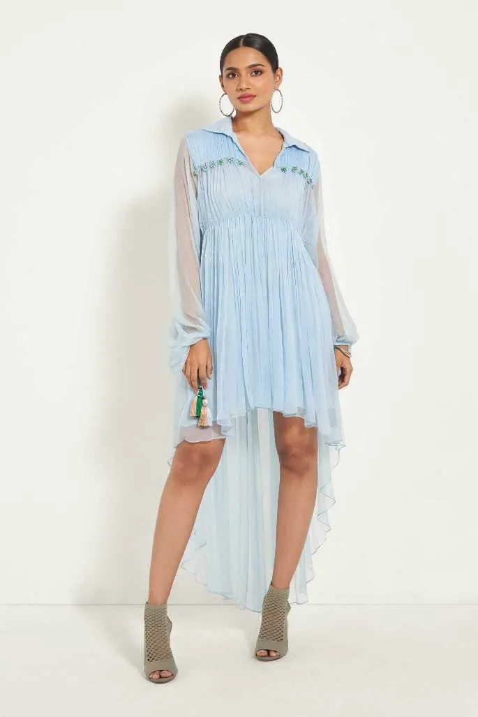 Ice Blue Layered Dress