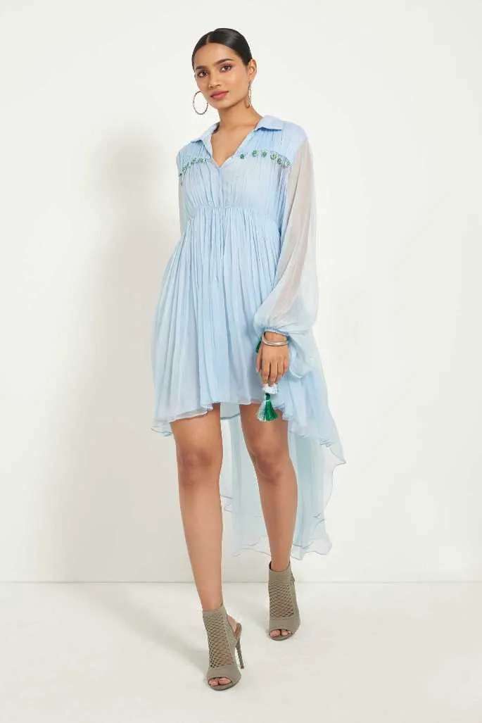 Ice Blue Layered Dress