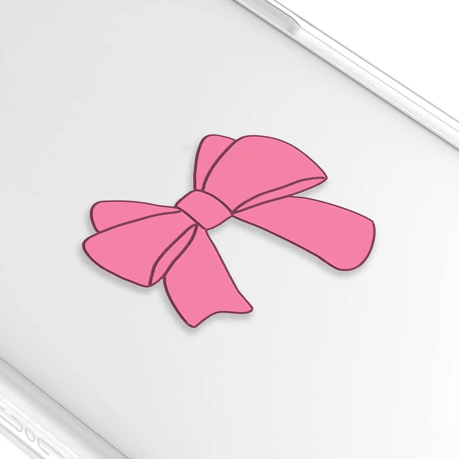 iPhone 12 Pink Ribbon Bow Phone Case MagSafe Compatible