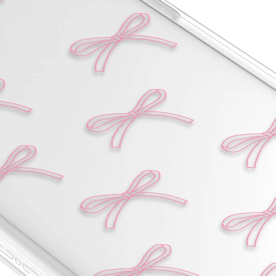 iPhone 12 Pink Ribbon Minimal Line Phone Case