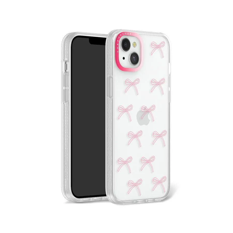 iPhone 12 Pink Ribbon Minimal Line Phone Case