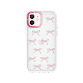 iPhone 12 Pink Ribbon Minimal Line Phone Case