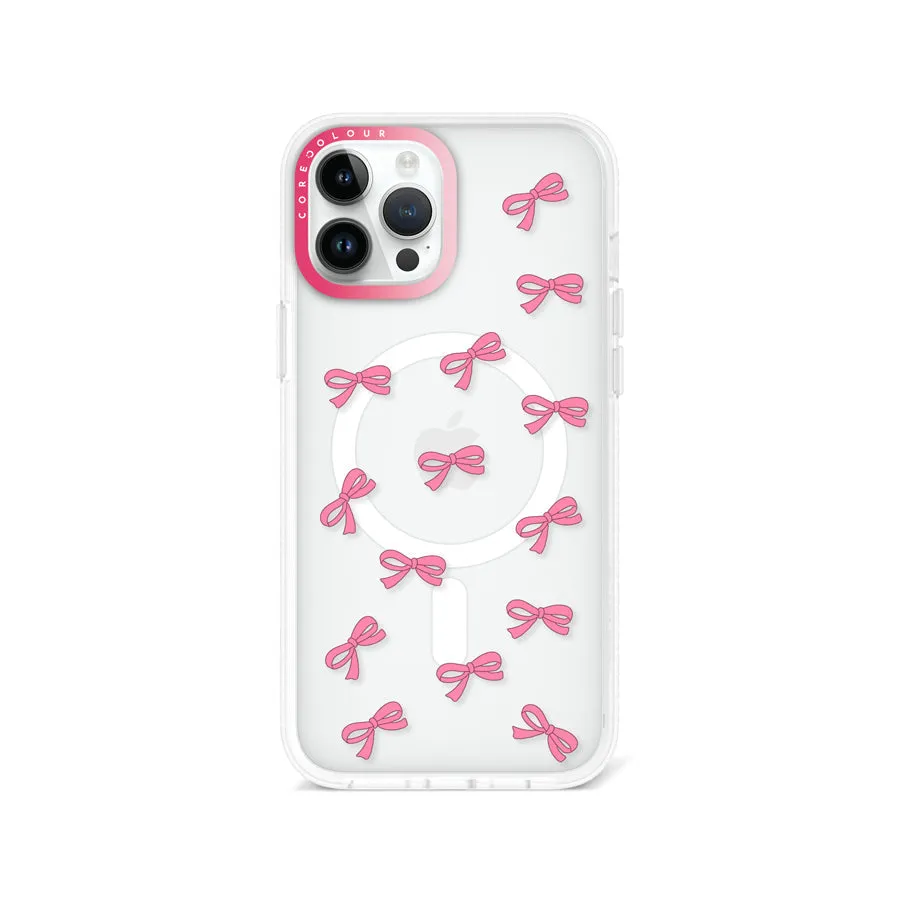 iPhone 12 Pro Max Pink Ribbon Mini Phone Case MagSafe Compatible