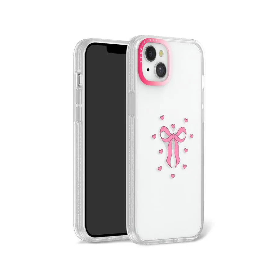 iPhone 12 Pro Pink Ribbon Heart Phone Case MagSafe Compatible