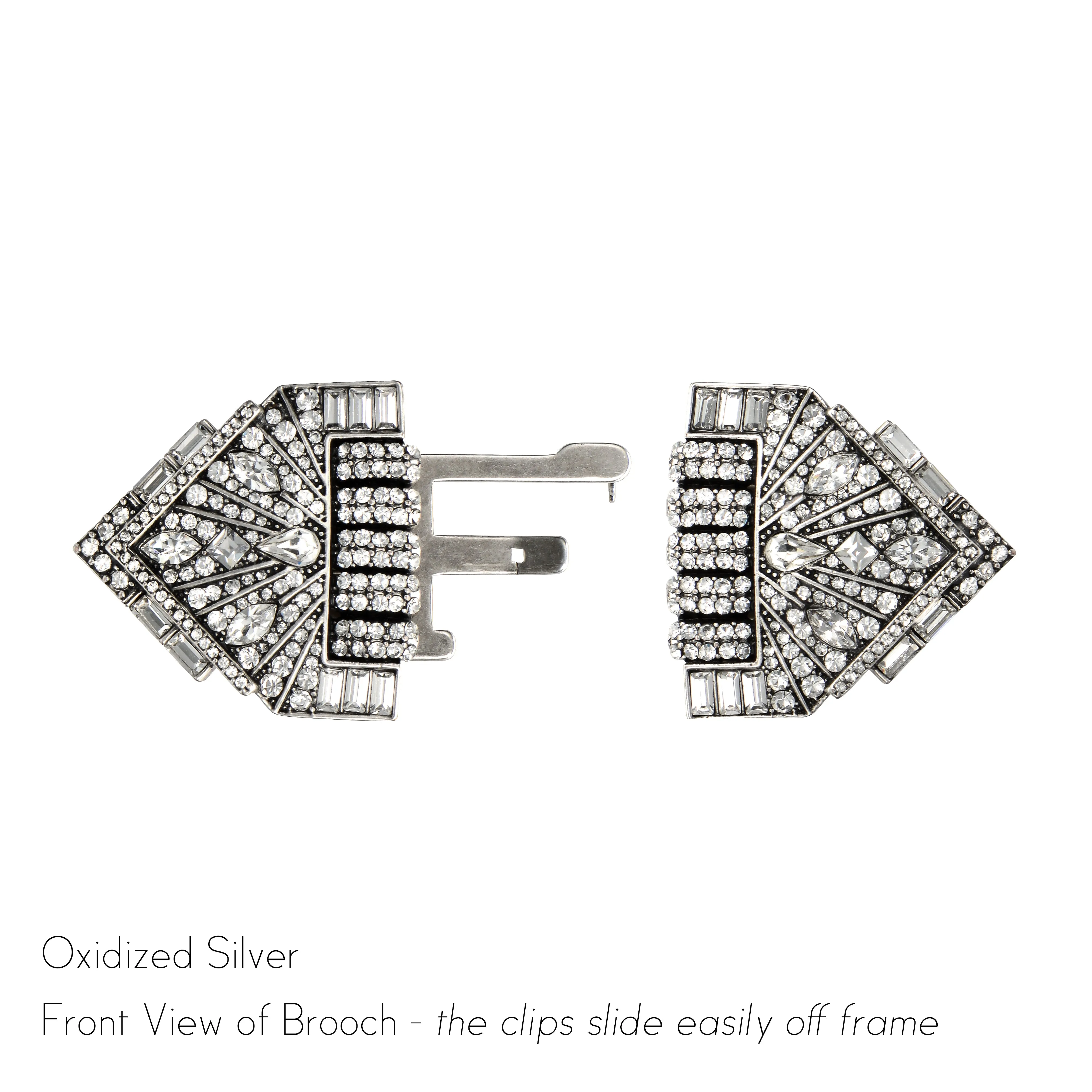 Jackie Double Clip Brooch