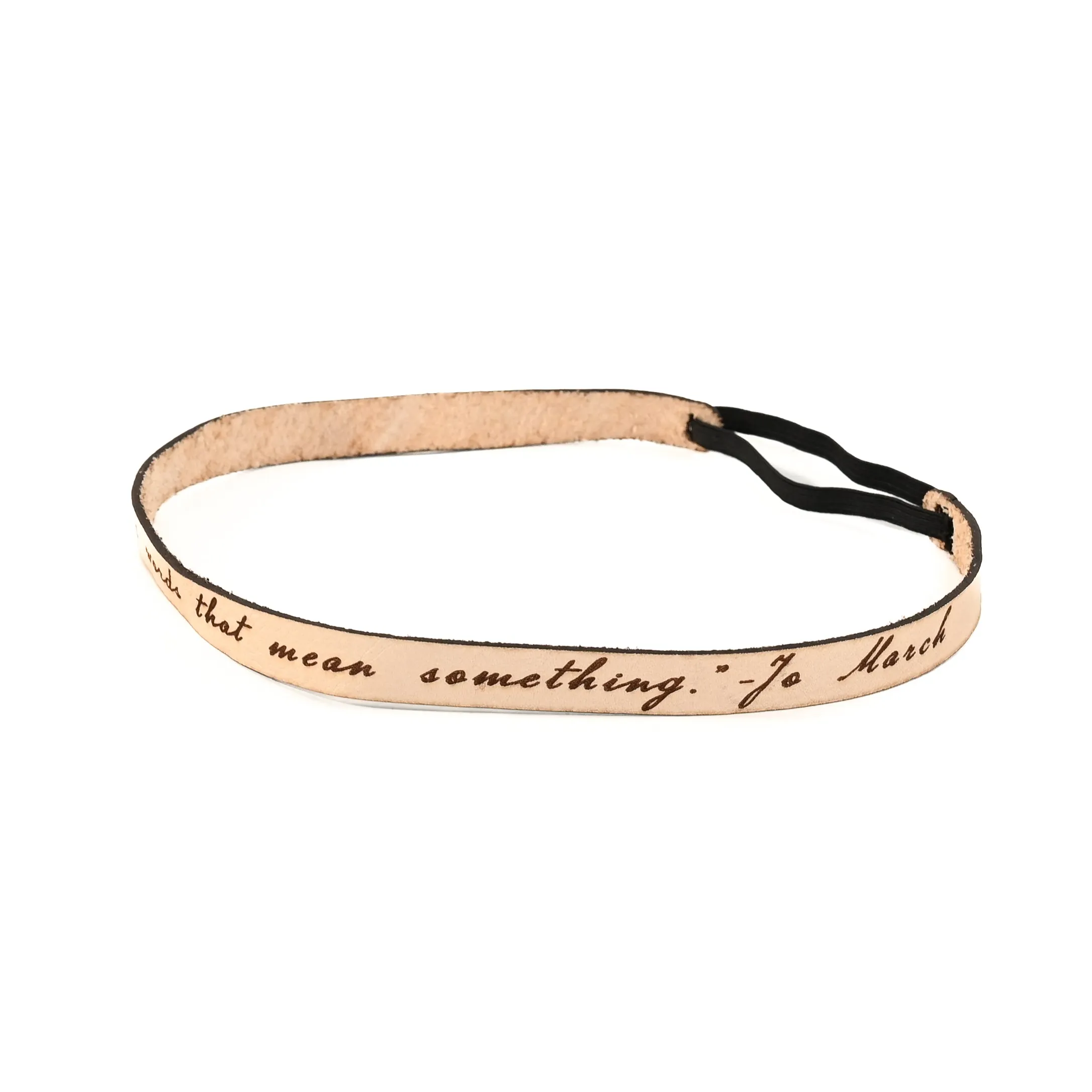 Jo March Leather Quote Headband [Newsletter Exclusive]