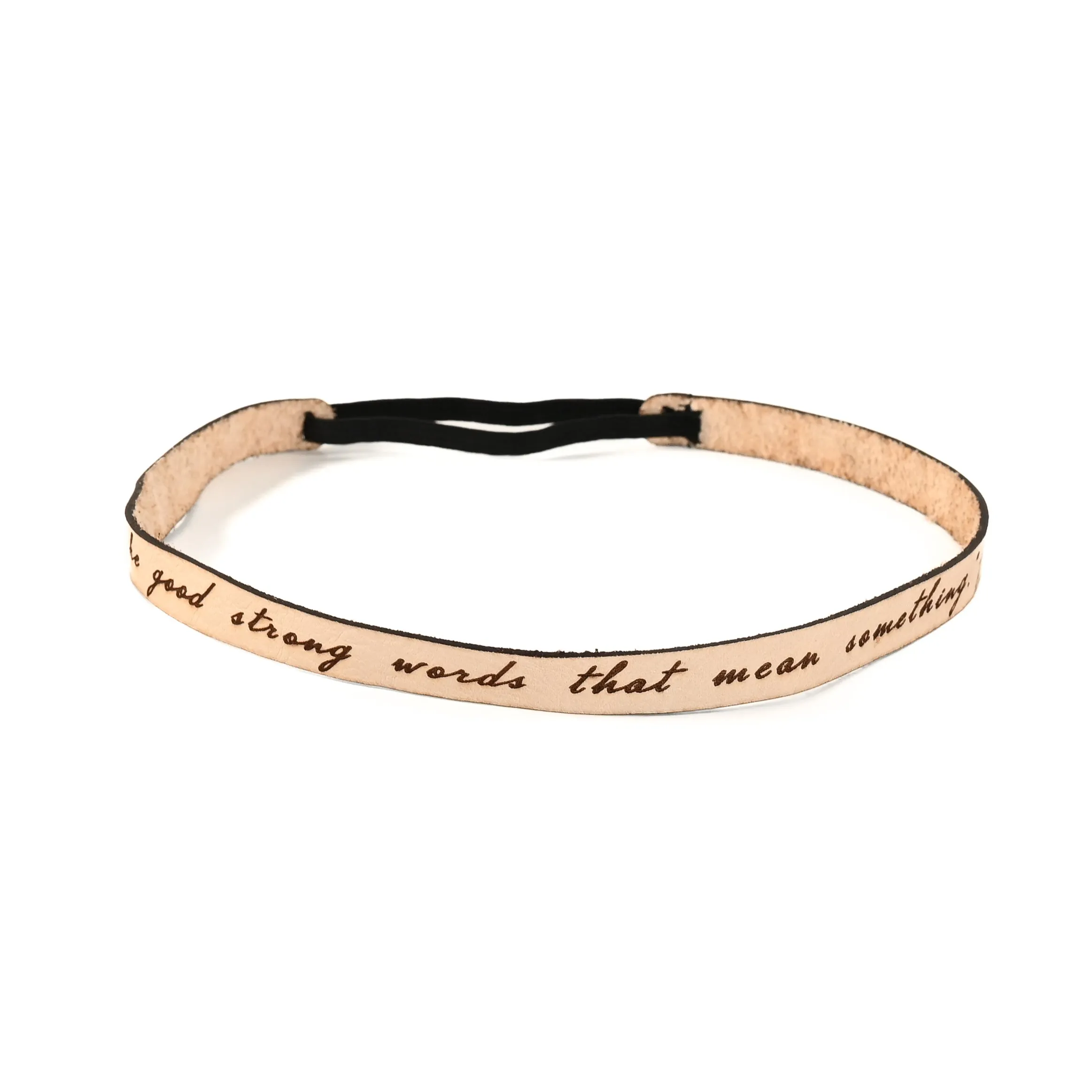 Jo March Leather Quote Headband [Newsletter Exclusive]