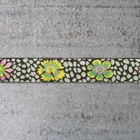 Kaffe Fassett Ribbon : Guinea Flower - Green / Brown