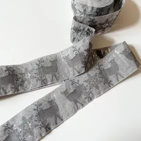 Kafka Ribbon : Deer - Gray / Silver