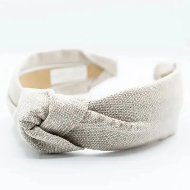 Katherine Neutral Linen Headband