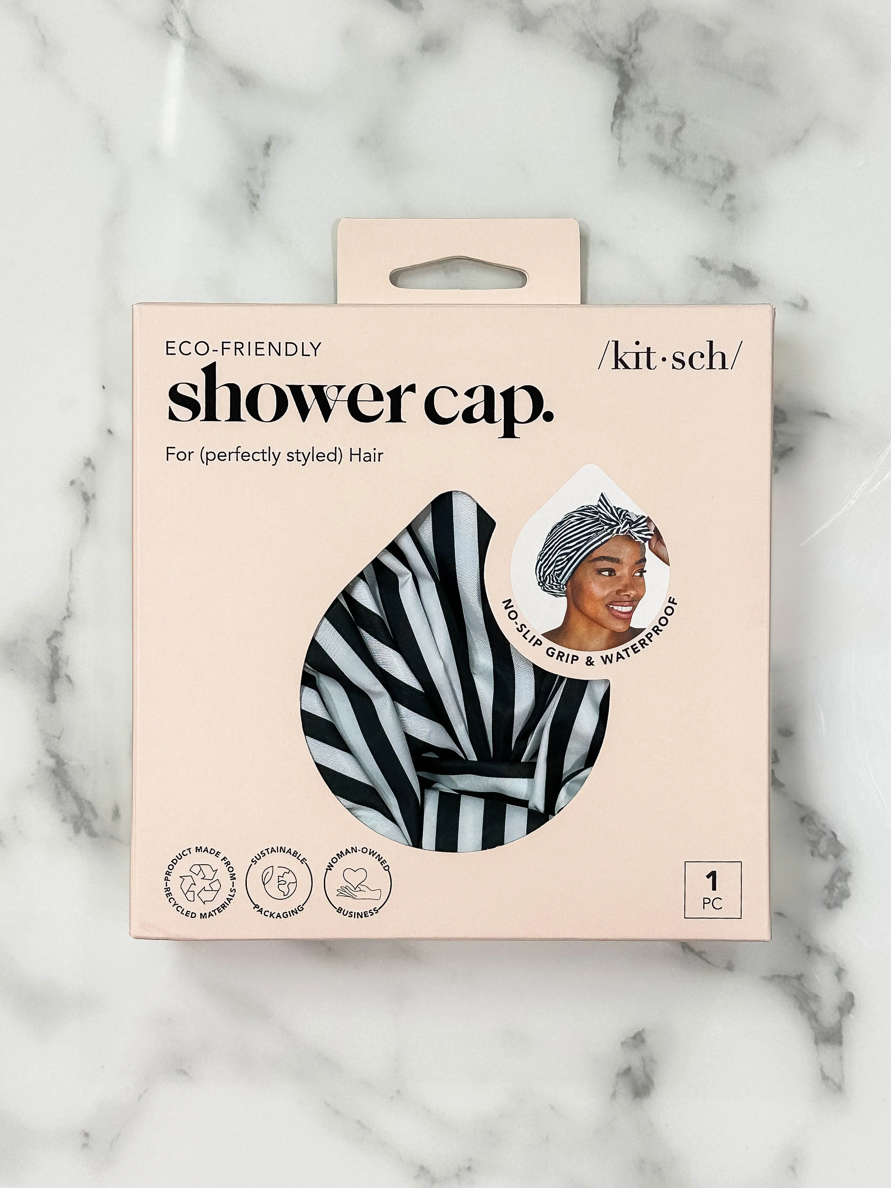 Kitsch - Luxury Shower Cap - Stripes