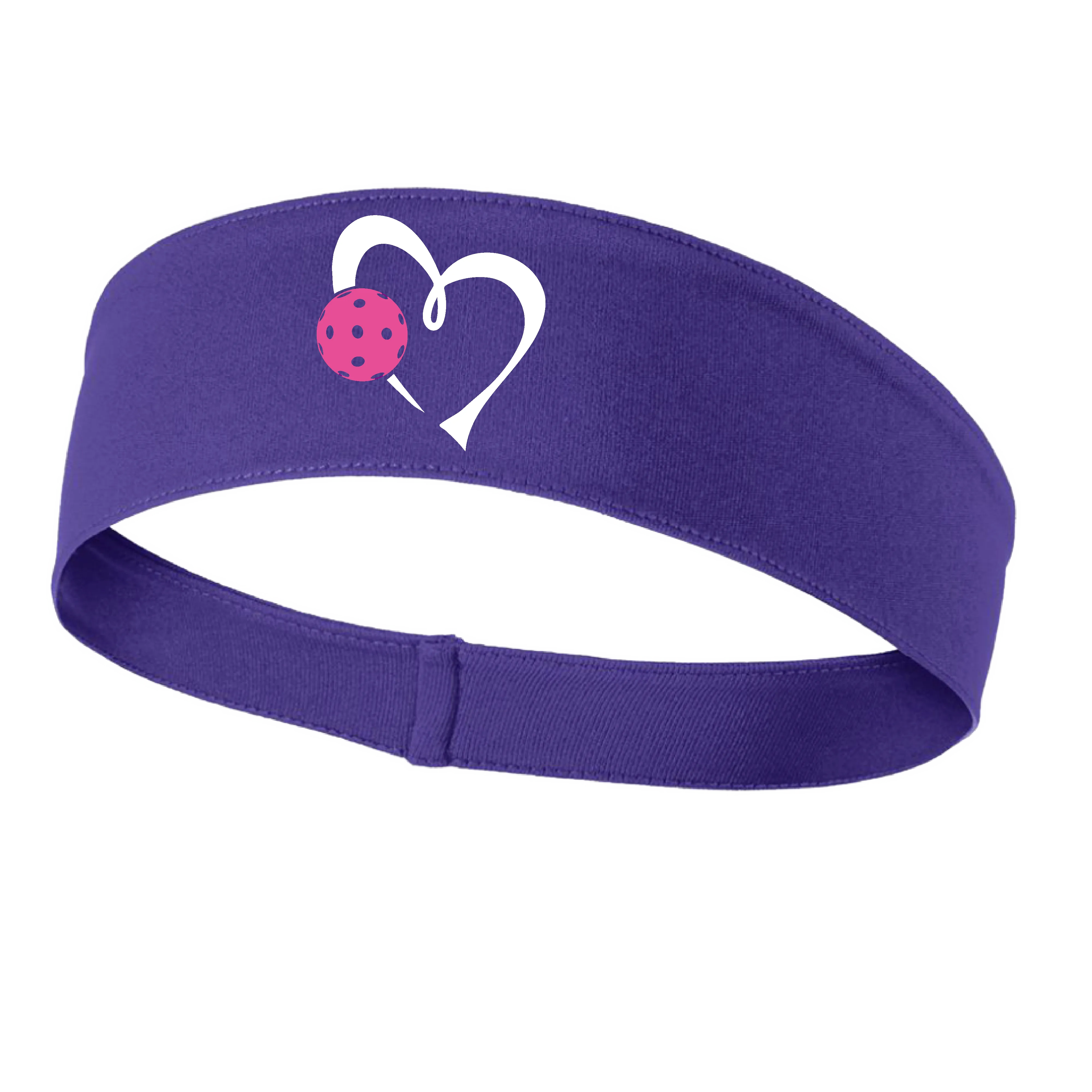 Love Pickleball Heart (Pink) | Pickleball Headband | 100% Polyester