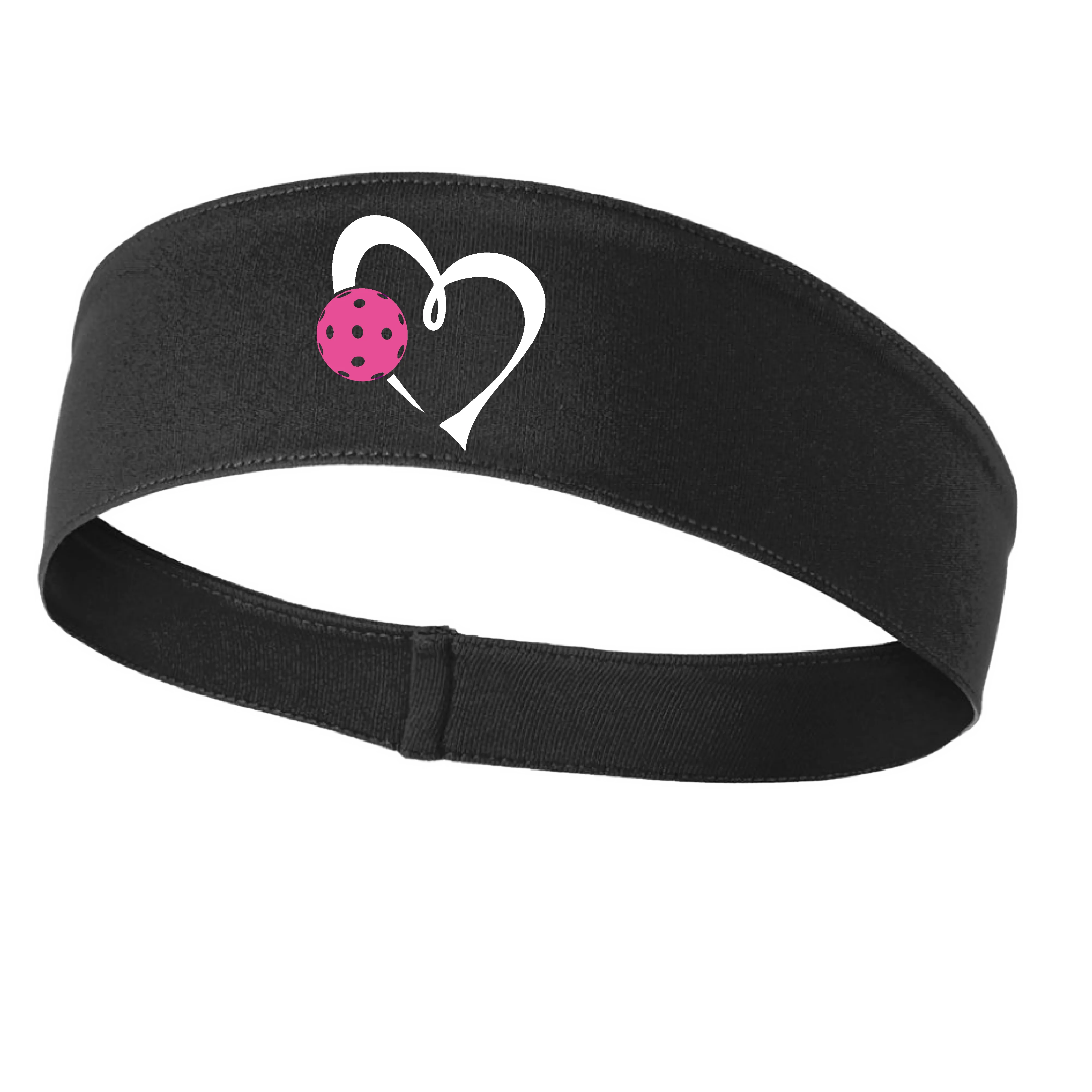 Love Pickleball Heart (Pink) | Pickleball Headband | 100% Polyester