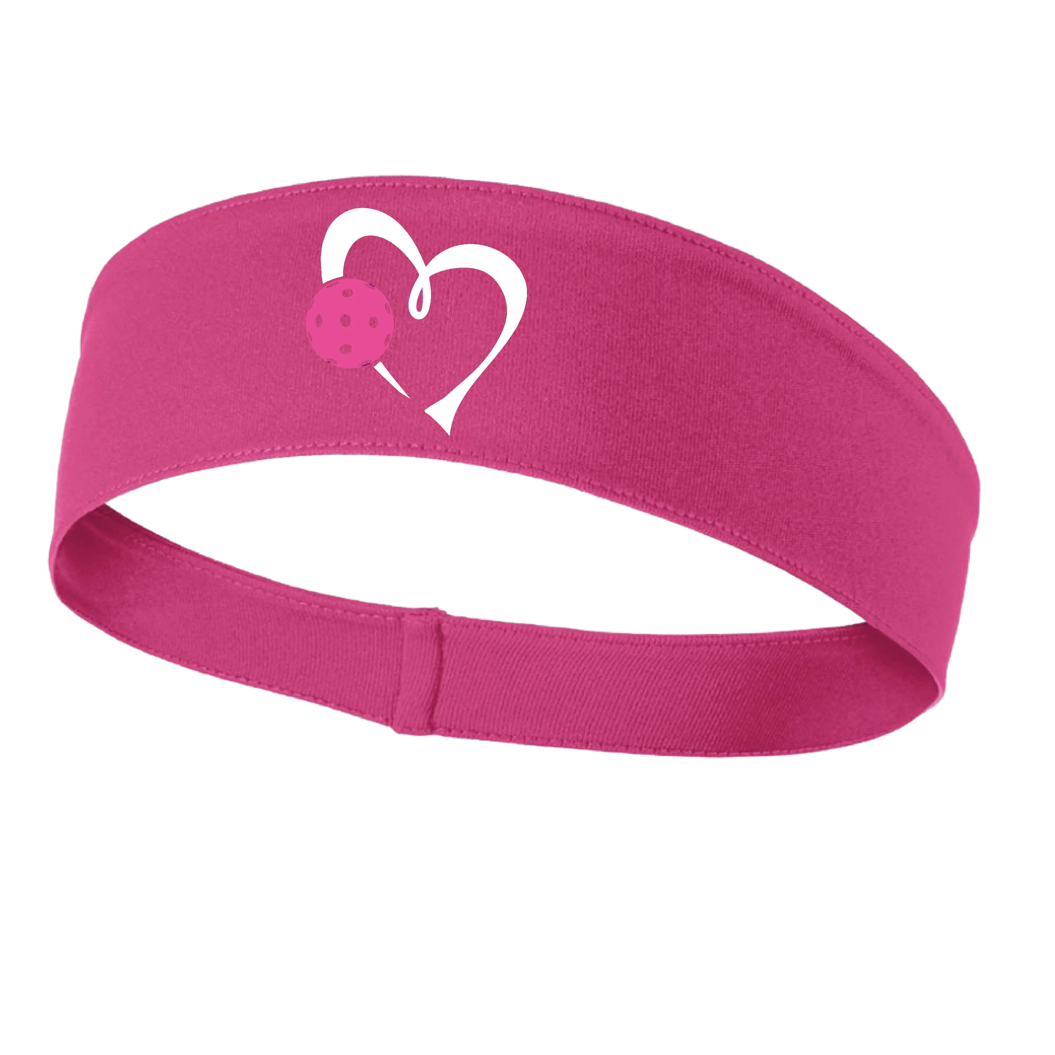 Love Pickleball Heart (Pink) | Pickleball Headband | 100% Polyester