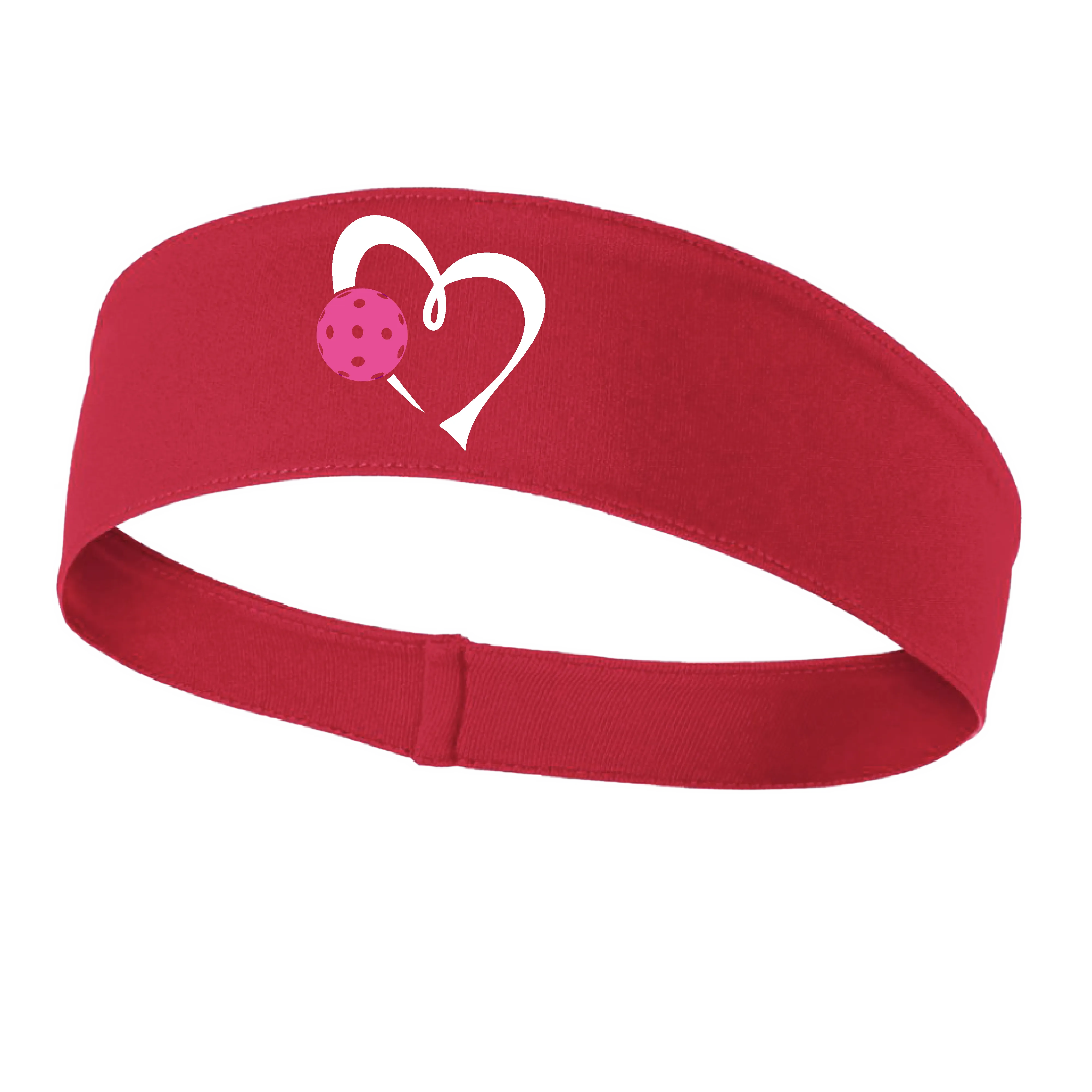 Love Pickleball Heart (Pink) | Pickleball Headband | 100% Polyester