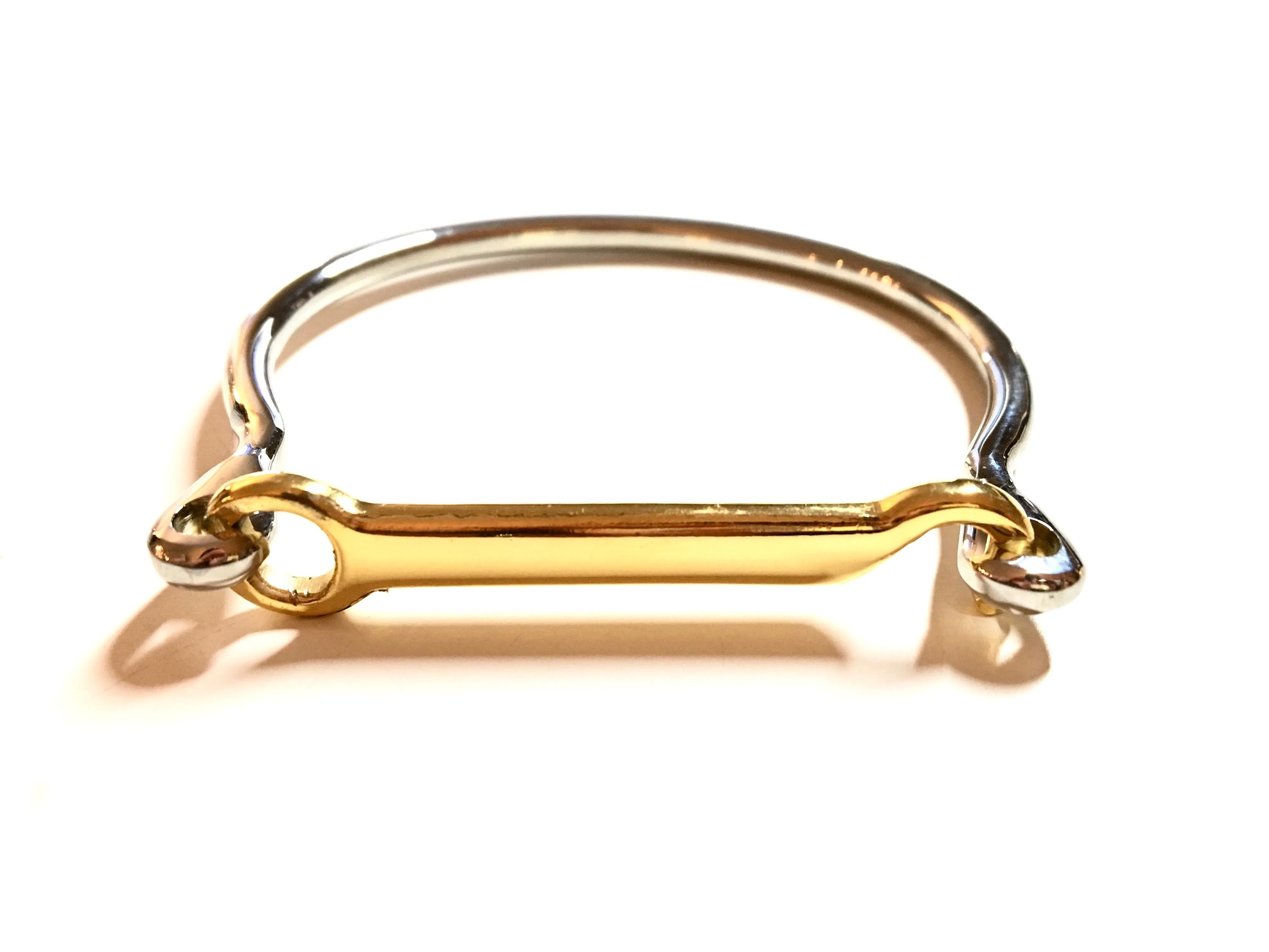 LUSITANO STIRRUP BANGLE - SILVER / GOLD | Equestrian Jewelry - AtelierCG™