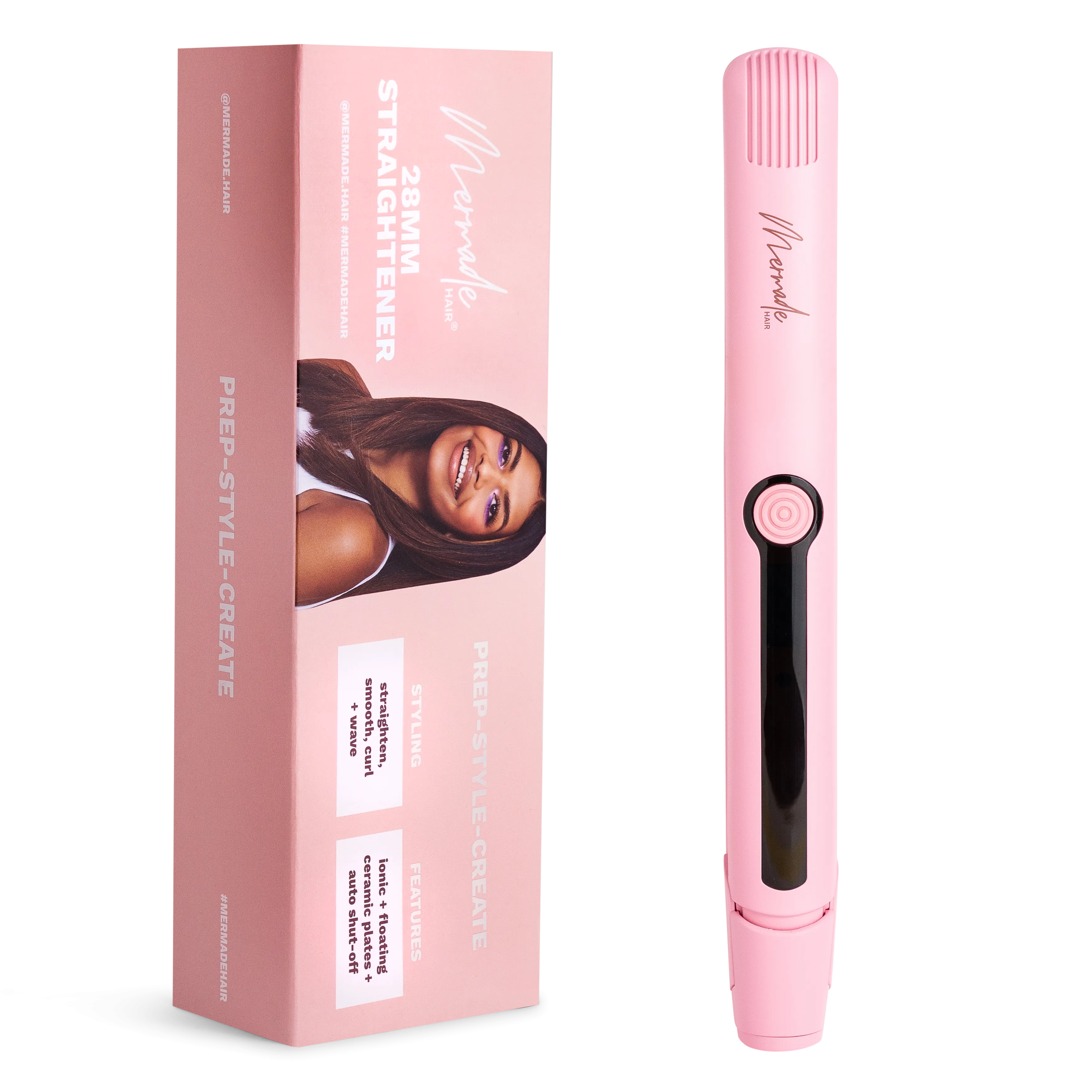 Mermade Hair Straightener 28mm Pink