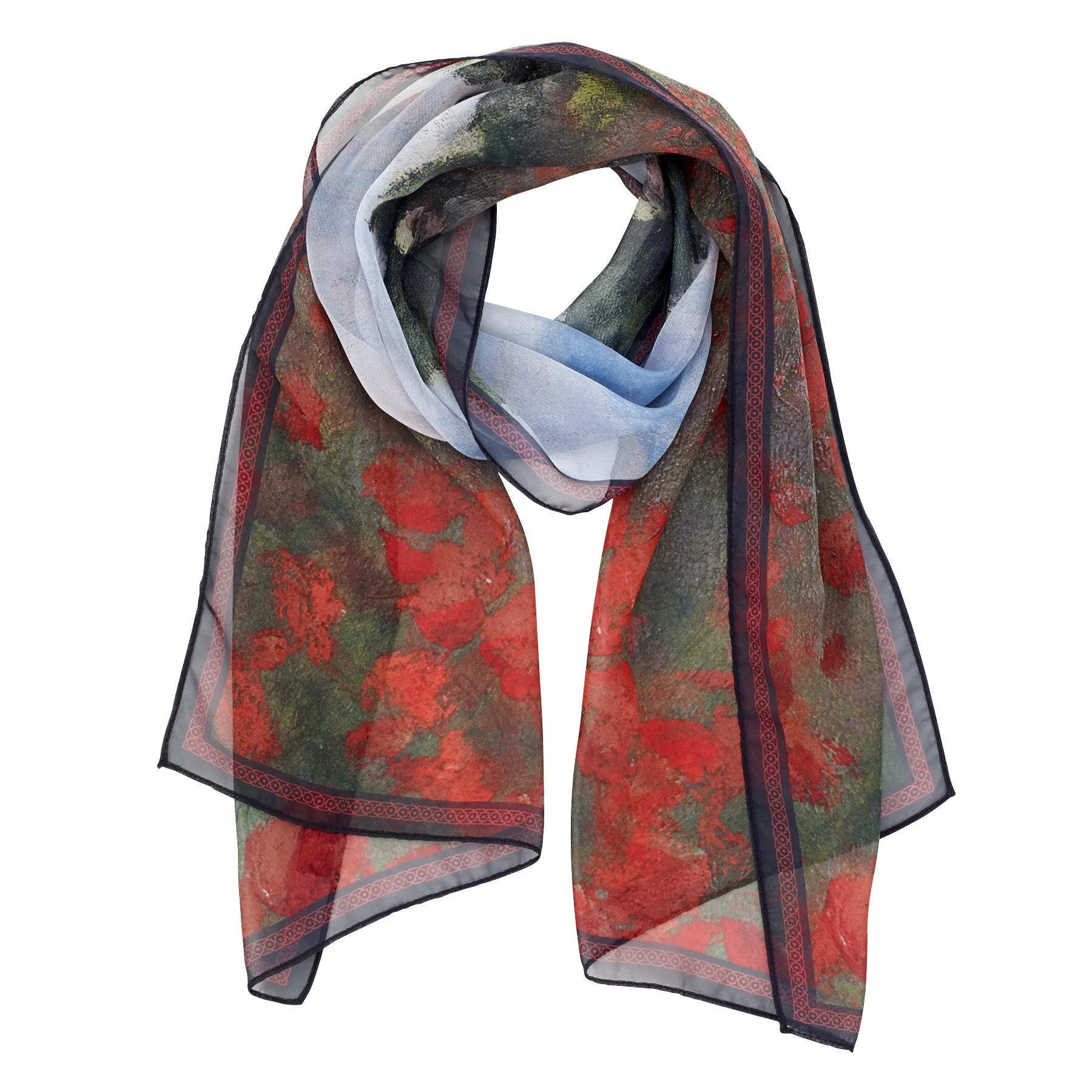 Monet Poppy Field Scarf