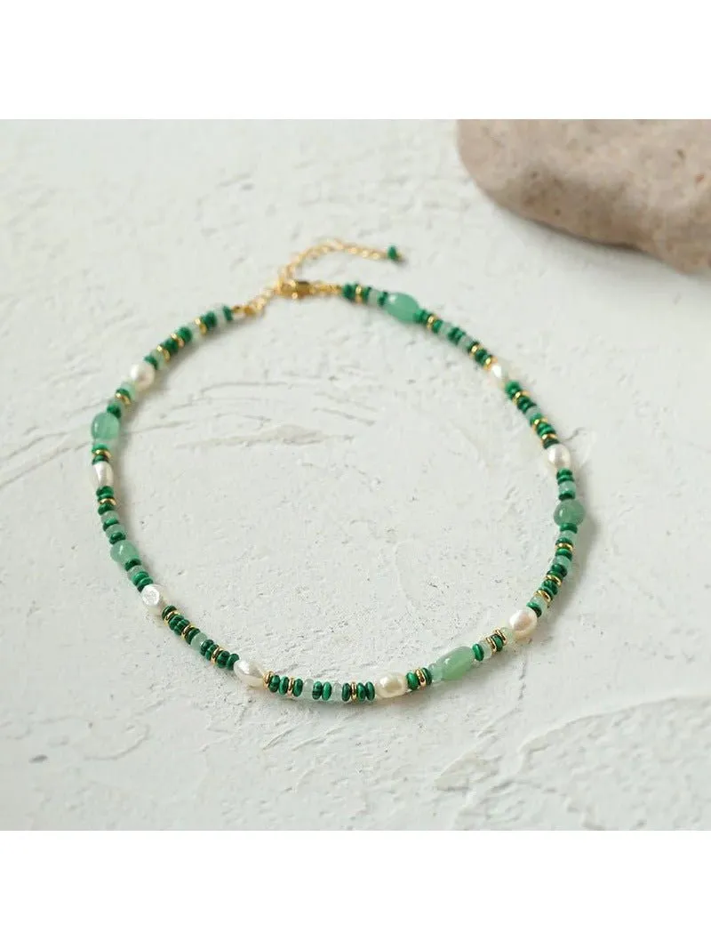 Multiple Irregular Colored Agates Jade Bracelet-Green