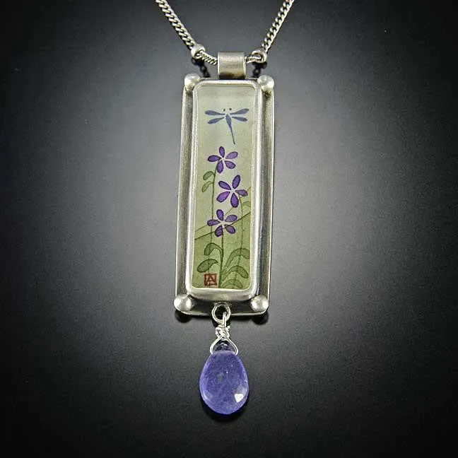 Narrow Violets Necklace