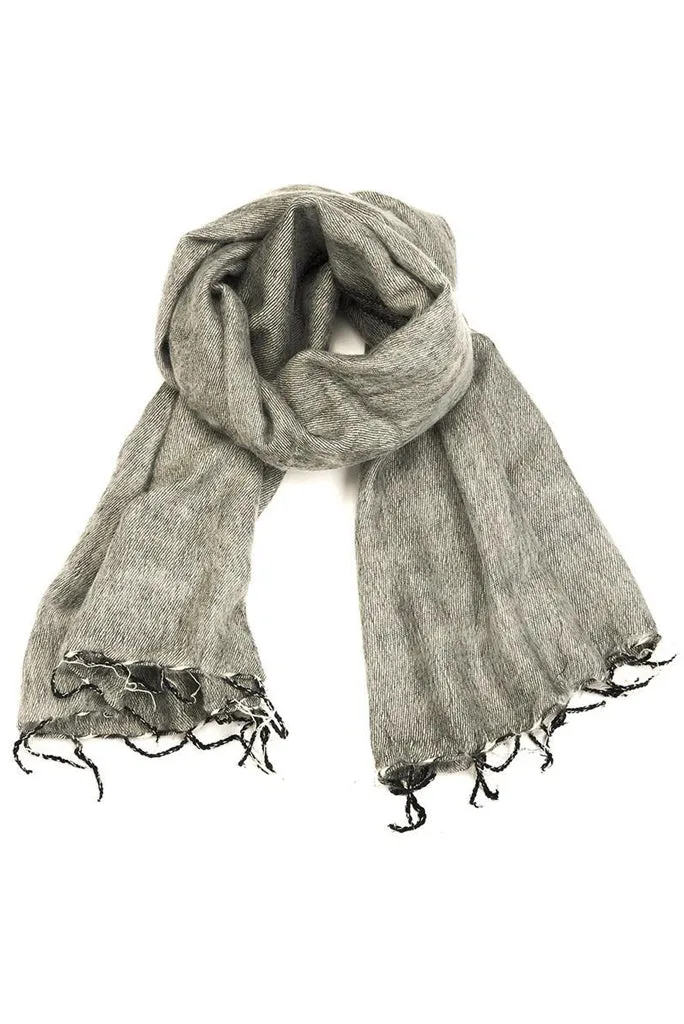 NEPAL MADE WOVEN SCARF, FROST