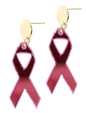 Pink Ribbon Earring