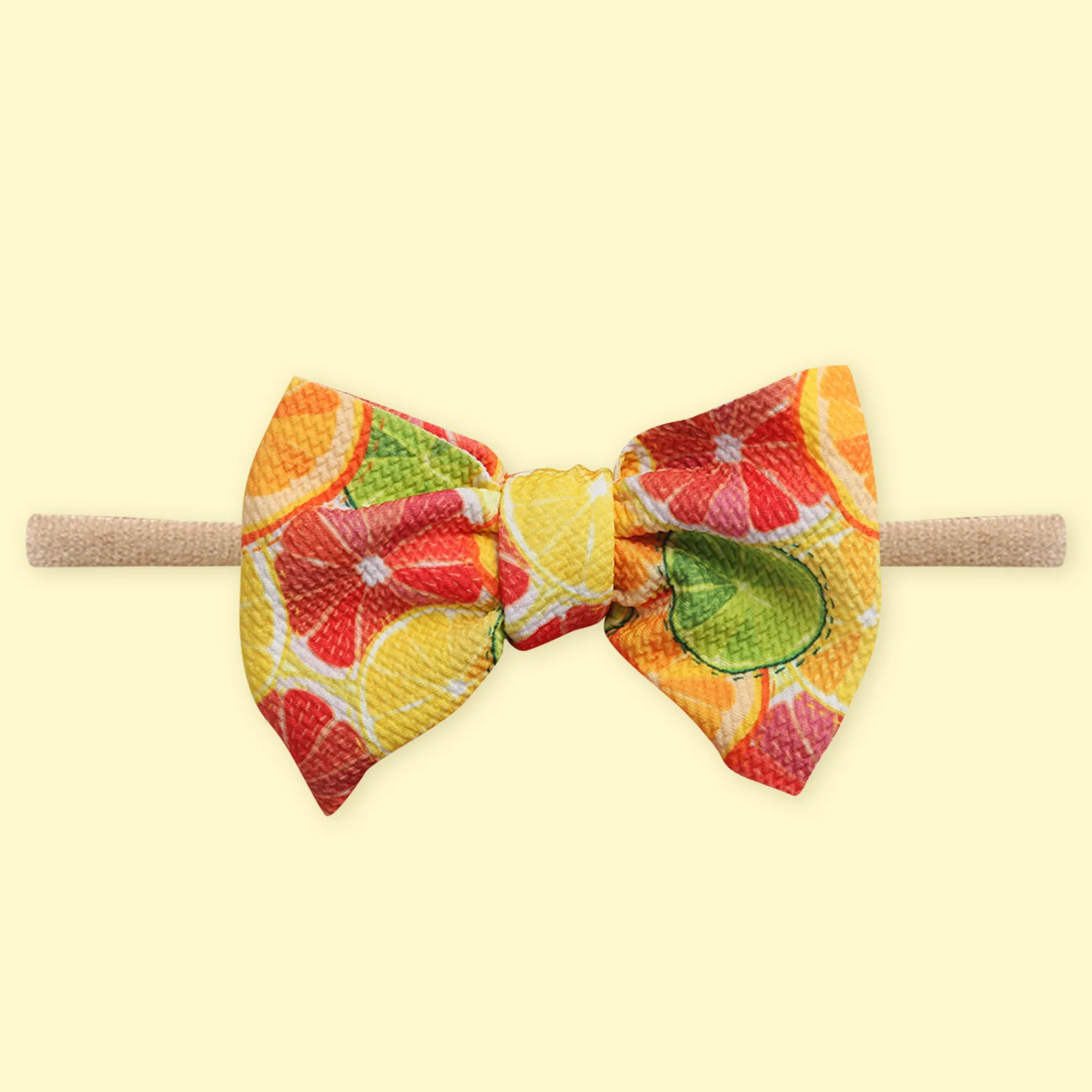 Polka Tots Lemon Bow Headbands Set - Multicolor