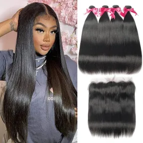 Presidential Hair 'Brazilian Hair Weave Frontal Beaudiva Hair 13x4 Lace Frontal Closure with Bundles