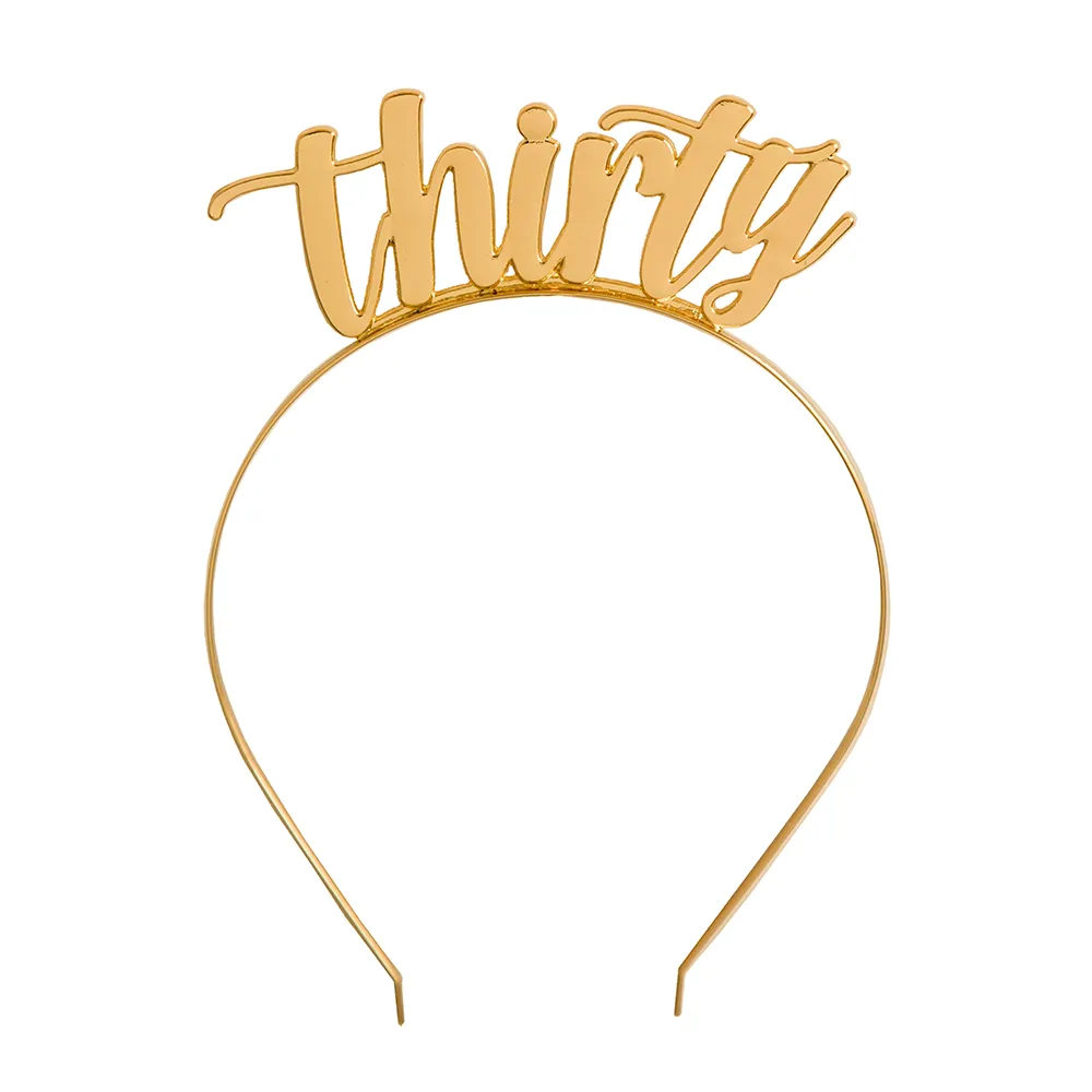 "Thirty" Metal Headband