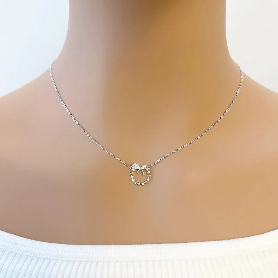 Ribbon Cubic Zirconia Necklace