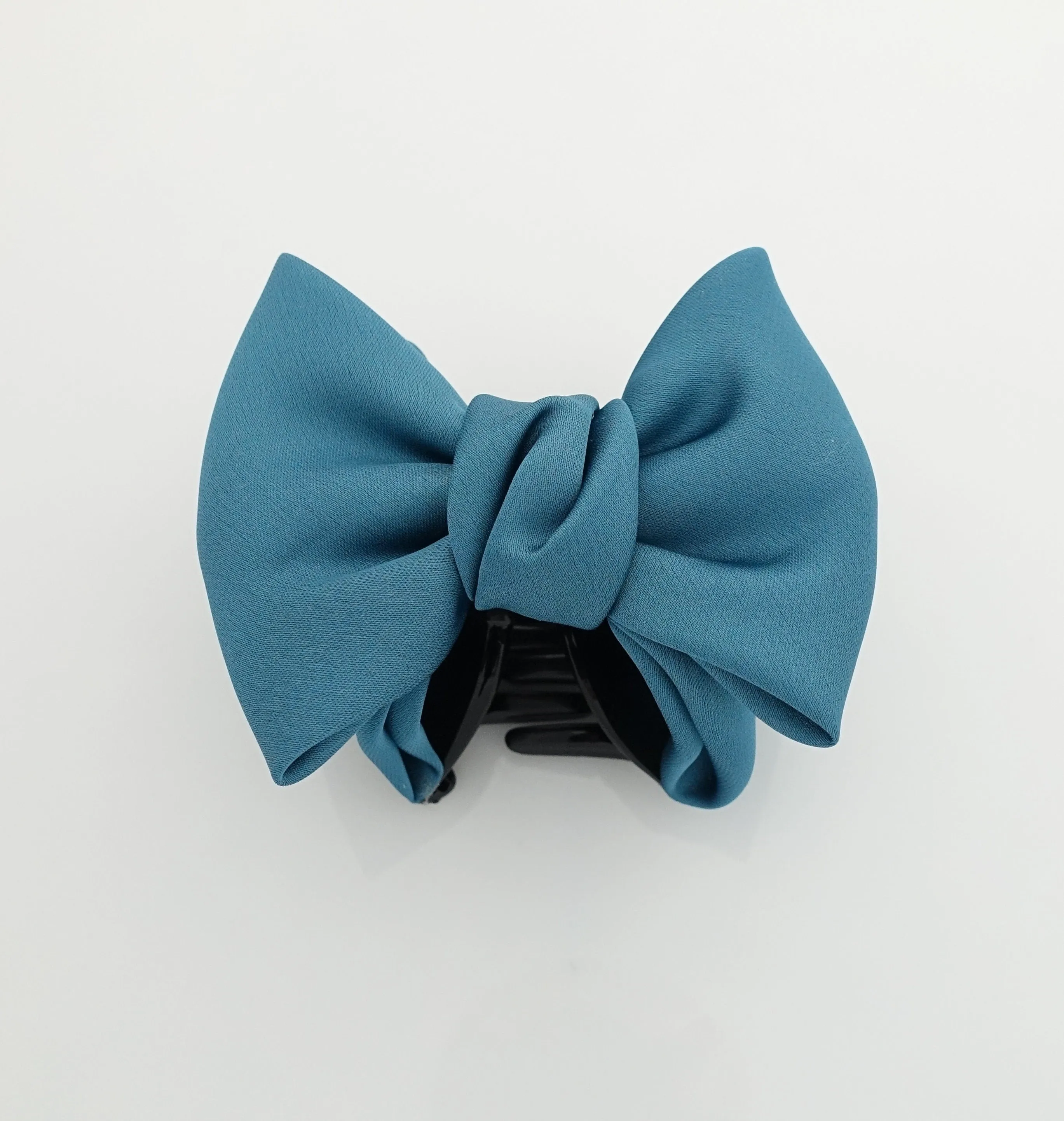 satin butterfly bow hair claw clip glossy fabric bow decorated hair clamp