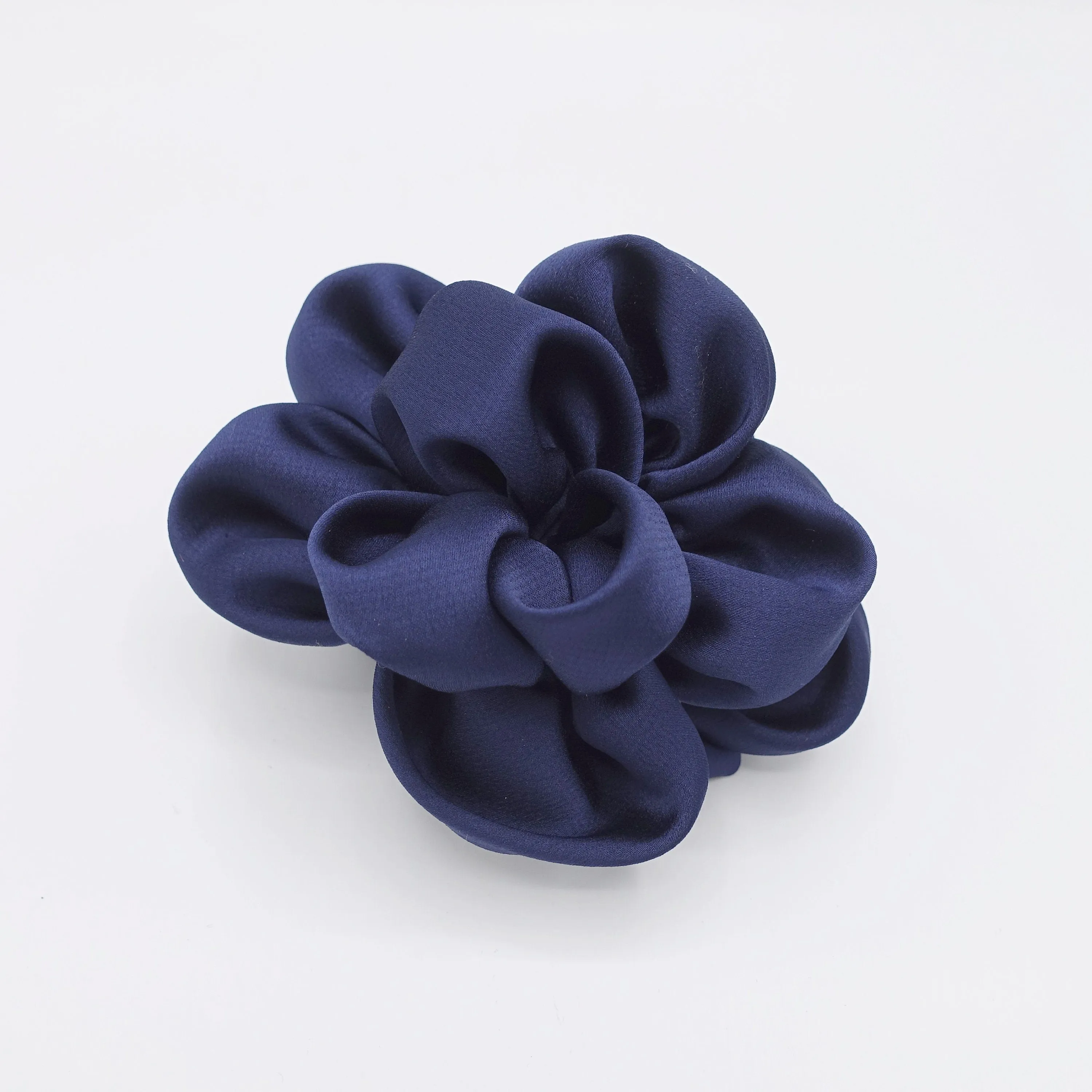 satin flower hair claw