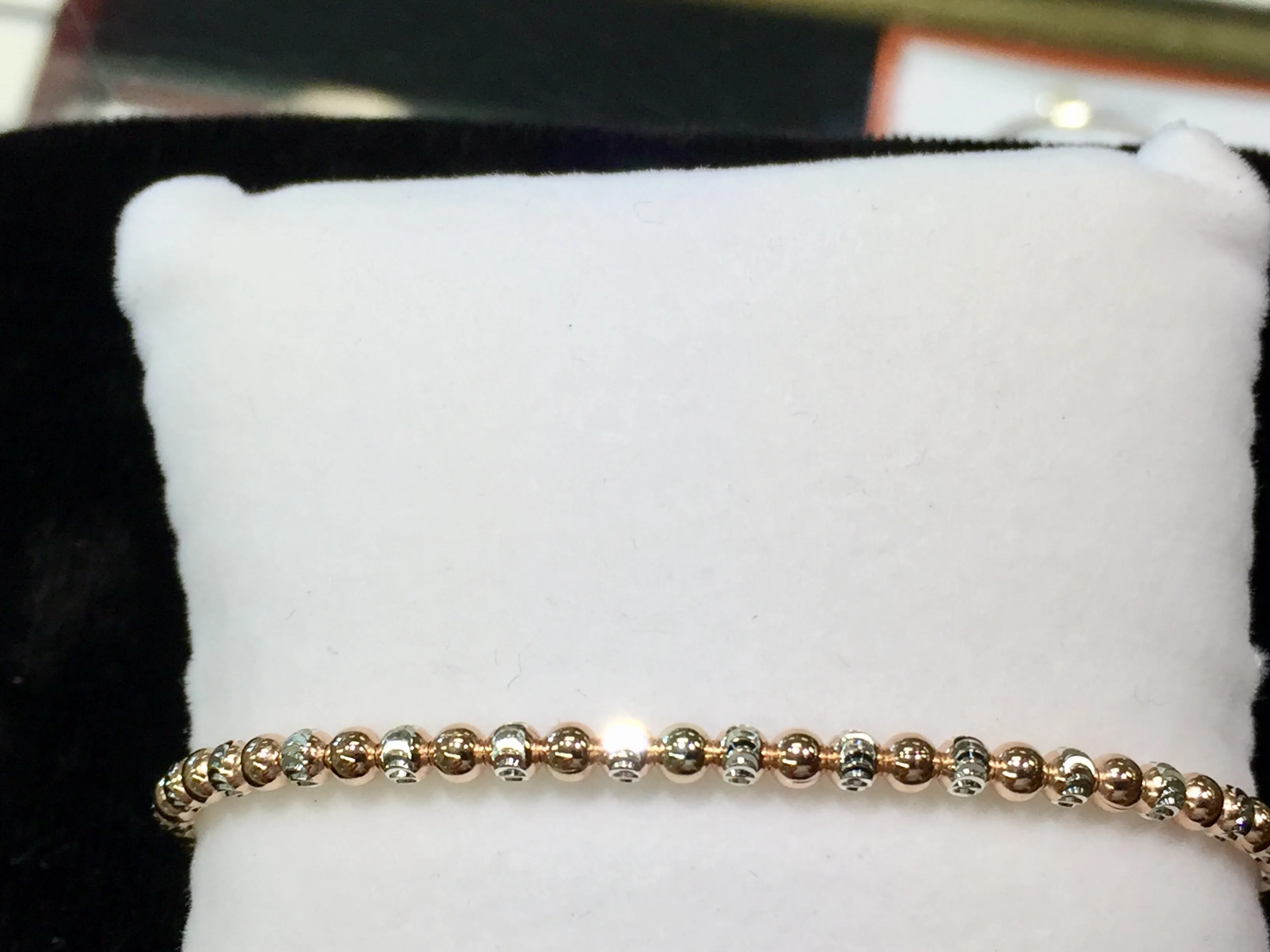 Silver And Rose Gold Bolo Bracelet