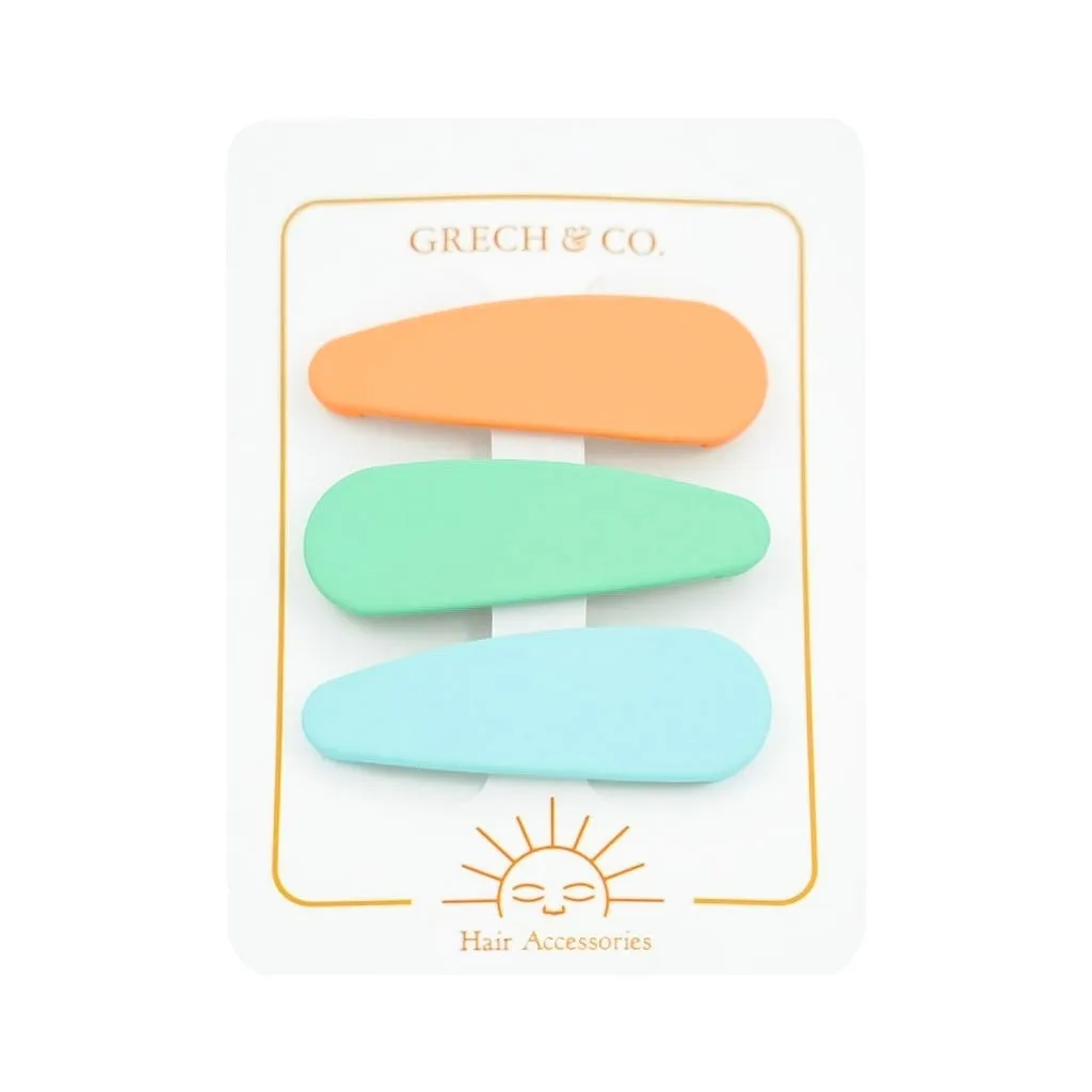 Snap Clips - Melon   Jade   Aqua | Set of 3