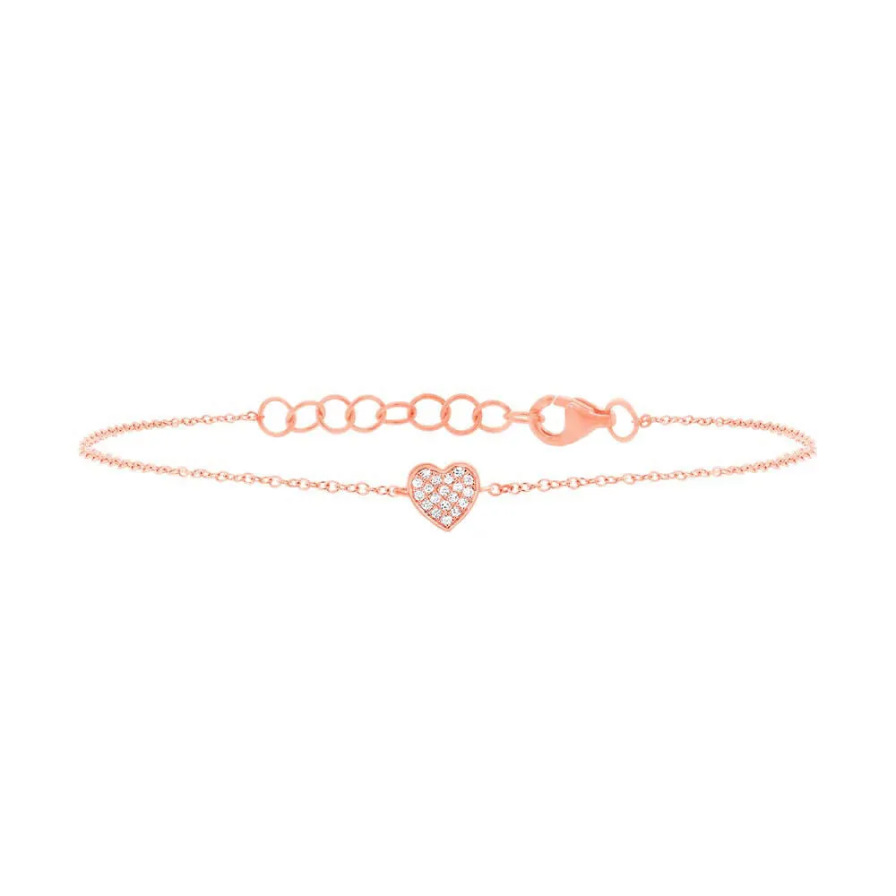 Sparkling Heart Diamond Bracelet