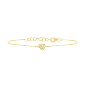 Sparkling Heart Diamond Bracelet