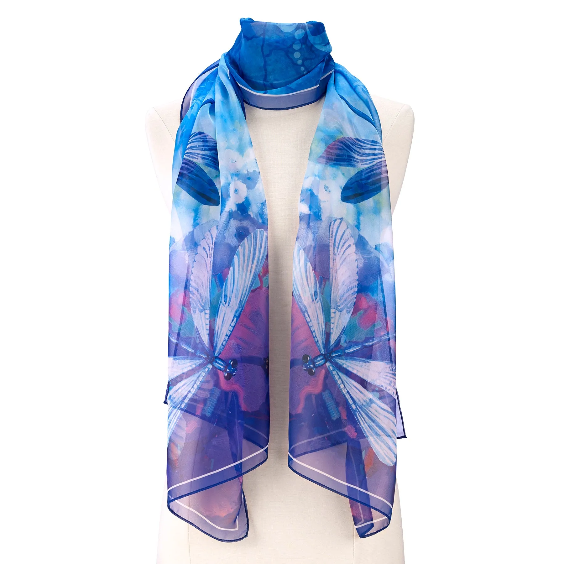 Stained Glass Dragonfly Scarf