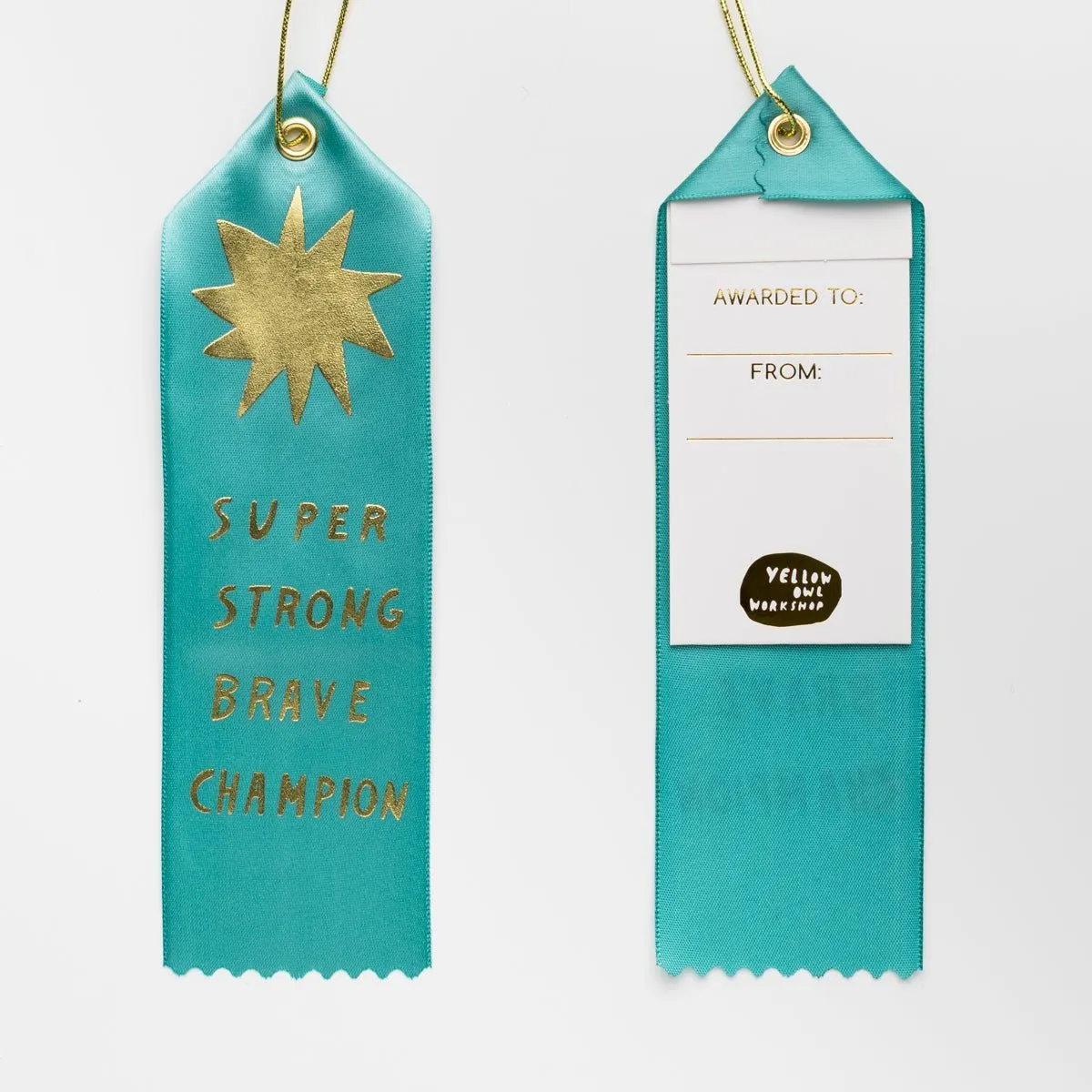 Super Strong Brave Champion - Award Ribbon Card