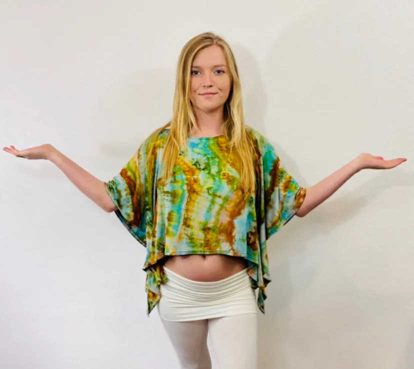 Tie Dye Butterfly Sleeve Top