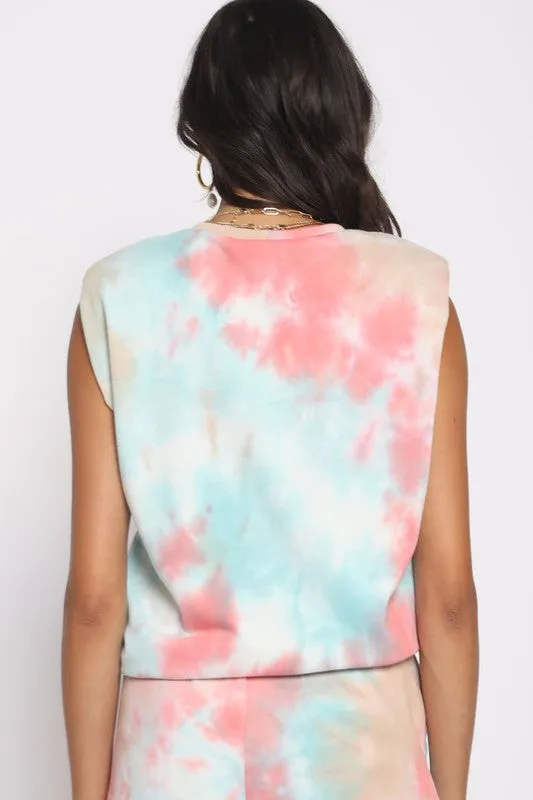 Top tie dye de hombreras