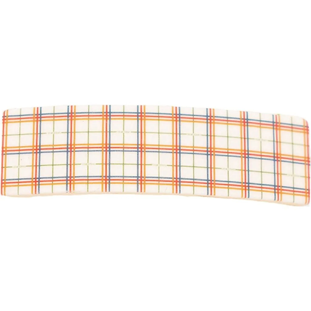 Wide Bar Clip - Plaid Pattern