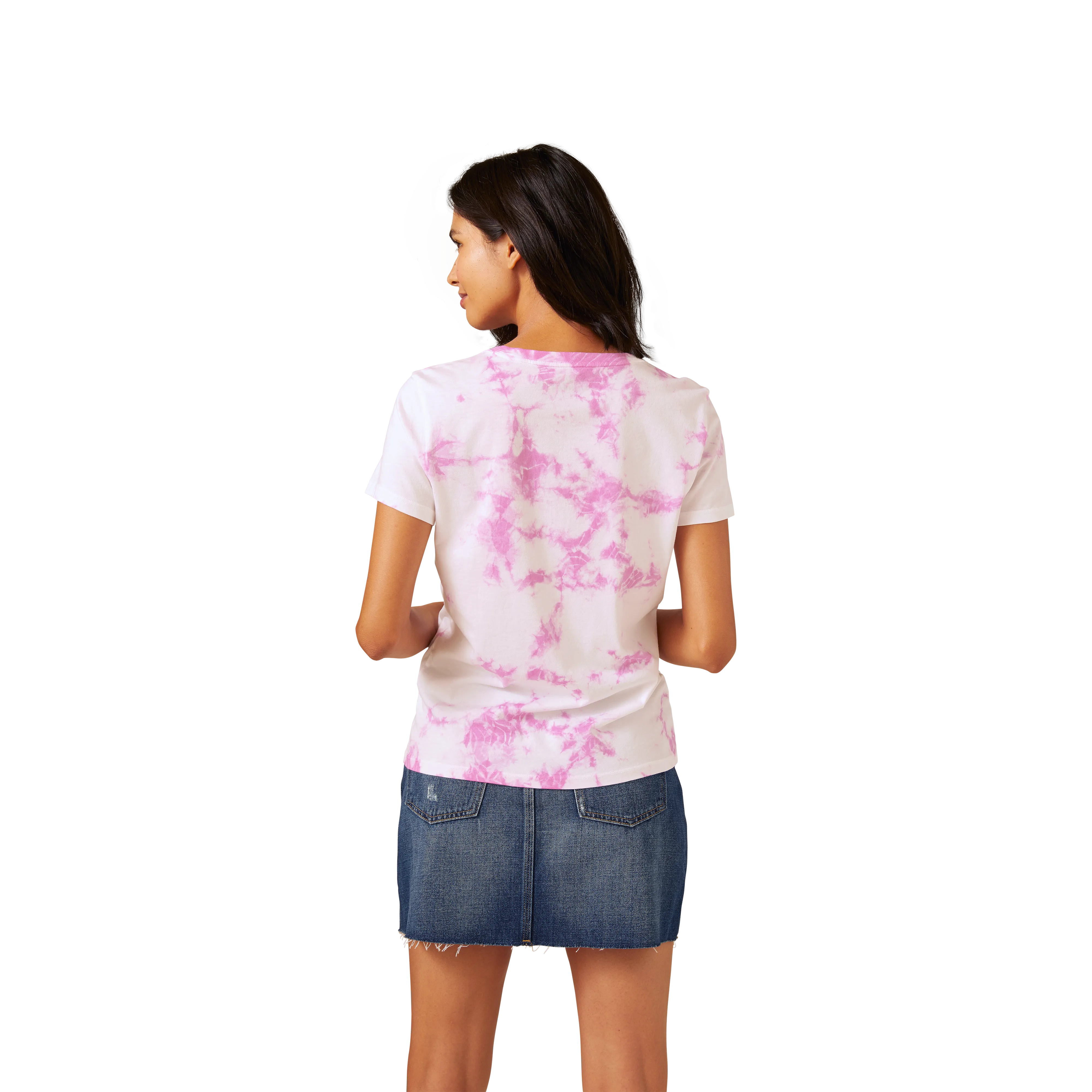 Women's Pima Cotton Tie Dye V-Neck T-Shirt